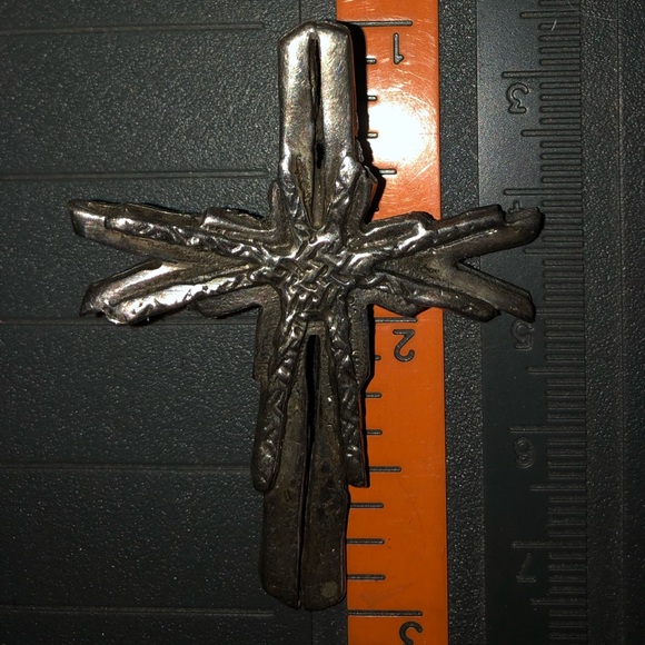 Stunning artistic sterling silver cross NWOT - Picture 6 of 7